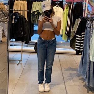 H&M blue wash jeans 🎸